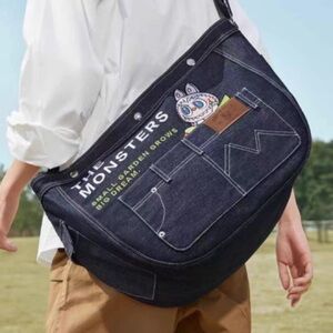 The Monsters Denim Crossbody Bag - Blue